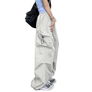 Pantalones Cargo de Otoño para Mujer, Pantalones Casuales de Corte Holgado con Múltiples Bolsillos, Estilo Cargo, Pantalones de Moda Urbana para Mujer - Product Image 5