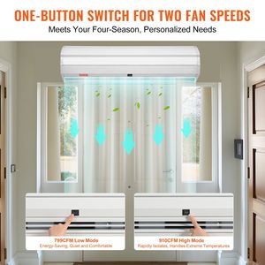 36\" <b>Commercial</b> Indoor <b>Air</b> Curtain Super Power 2 Speeds Wall Mounted Heavy Duty Door Fan Easy-Install 110V <b>Air</b> <b>Purifiers</b> - Product Image 4