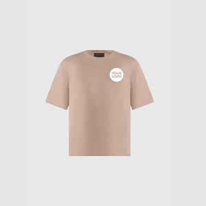 T-shirt à manches courtes pour homme, coupe classique, col rond, couleur unie, style décontracté, logo imprimé sur le devant, tissu jersey, fabrication sur mesure - Product Image 1