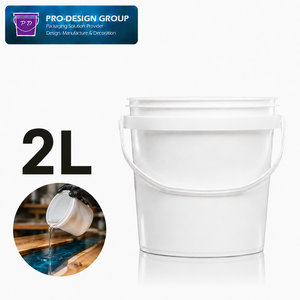 2L <b>Plastic</b> Epoxy Resin Bucket with Handle and Secure Lid for Resin Packaging, Leak-Proof Chemical Storage Container - Product Image 5