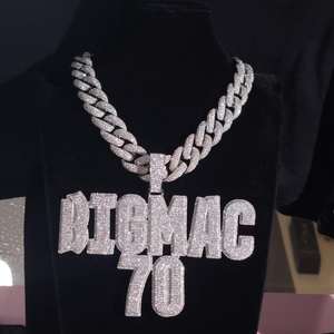 CONCEPTION Comprar Cadena Cubana de Plata 925 Chapada en Oro con Nombre Personalizado de Moissanita, Joyería Unisex Estilo Hip Hop, Certificado GRA, Regalo - Product Image 3