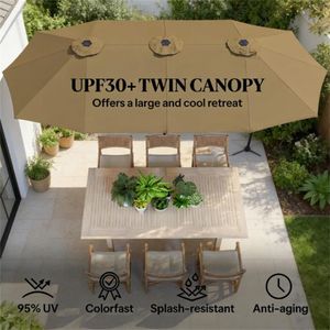 Ombrellone da Terrazzo e Cortile per Ambienti Esterni e Caffè, Esclusa la Base - Product Image 2