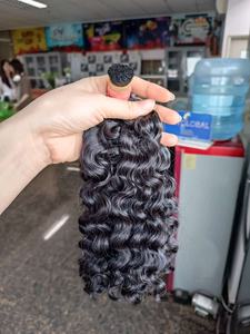 Cheveux birmans bouclés en vrac couleur naturelle de haute qualité 12 pouces 100% cheveux humains bruts vierges vietnamiens cuticule cheveux alignés - Product Image 2