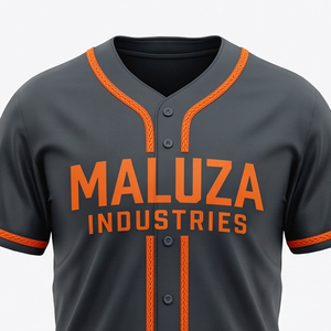 Maillot de baseball personnalisé imprimé par sublimation, col ras du cou à deux boutons, anti-bactérien, durable, double couche, avec protection des genoux - Product Image 3