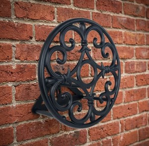 Dévidoir de tuyau d'arrosage décoratif en aluminium de 30 m pour jardin, fixation murale en métal pour usage extérieur, OEM Vietnam ODGGAD015 - Product Image 1