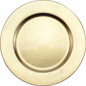 Plato de Presentación Redondo Dorado con Borde Floral en Relieve, Diseño Clásico, Vajilla Metálica, Bandeja Decorativa Resistente para Fiestas - Product Image 5