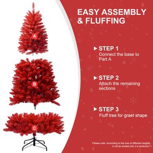 Albero di Natale Artificiale da 1,5 m con 624 Punte in PVC, Base Pieghevole, Aspetto Realistico per Decorazioni Interne - Product Image 2