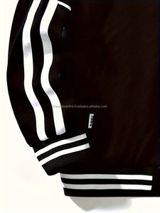 Veste de baseball universitaire en laine pour hommes unisexe avec capuche Style Letterman veste d'hiver en toile satinée taille XL pour hommes - Product Image 3