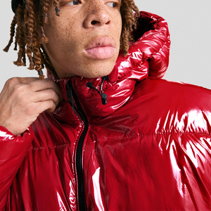 Men's Hooded Puffer <b>Jacket</b> Winter Warm Asymmetrical Zipper Quilted Down Coat <b>Waterproof</b> Lightweight Outerwear - Product Image 3