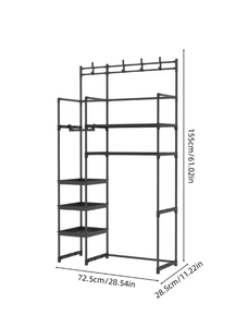 Over The Toilet Bathroom Storage Rack Metal <b>Shelf</b> Organizer with <b>Hooks</b> Freestanding Space Saver Toilet Stand Luxury Design - Product Image 3