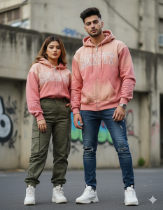 Sweats à capuche zippés effet délavé soleil, personnalisables avec strass et logos sérigraphiés, qualité supérieure, répondant aux exigences les plus exigeantes des clients. - Product Image 6