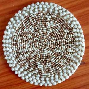 Top Selling Cotton Seed Beads Christmas CUP Design Handmade <b>Coaster</b> for Tea Coffee Accept Custom Design <b>Beaded</b> <b>Coaster</b> Unique - Product Image 5