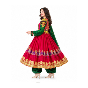 Premium Quality Afghan Long Sleeves Maxi Style Afghan Kuchi Dresses In Low Price Low Moq <b>Top</b> Trending Afghan Kuchi Dress - Product Image 4