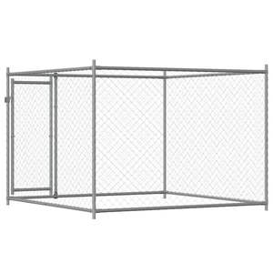 Jaula para Perros de Acero Galvanizado Gris Resistente de 6.6x6.6x4.9 pies - Product Image 6