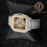 Montre de luxe personnalisée en moissanite sertie de diamants, style hip-hop, avec bracelet en acier inoxydable, pour rappeurs et mode urbaine