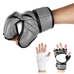 OEM ODM Custom Printed MMA <b>Gloves</b> Professional Leather <b>Moisture</b> Wicking Training Gym Sport Men Gear - Product Image 5