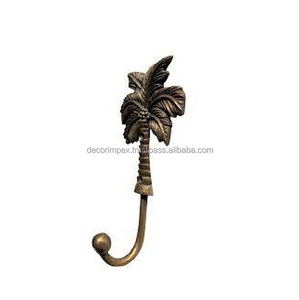 Forma pequeña Capacidad de carga de alta calidad Diseño simple Baño Cocina Adhesivo Colgador de pared de latón Gancho Adhesivo Gancho de pared - Product Image 1