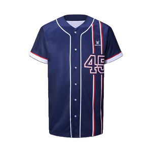 Maillot de baseball à manches courtes, style nouveau, vêtements de sport, livraison directe d'usine, pour hommes - Product Image 1