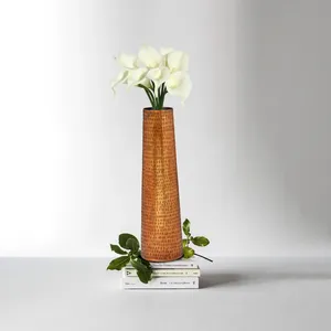 Modern Metal Flower Vase Handmade Decorative Home Décor Accent Vase for Hotel Restaurant ZAHID EXPORTS ZE-3180S - Product Image 3