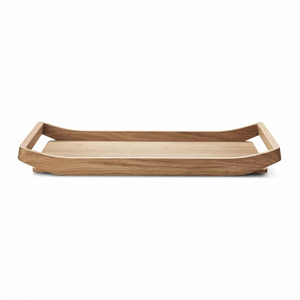 Bandeja de Servir de Madera Hecha a Mano, Rectangular Grande, para Desayuno, Café, Té, Comida, con Borde Elevado, para Hogar, Restaurante, Hotel, Mesa - Product Image 1