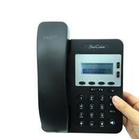 Sistema de Intercomunicación Telefónico SunComm SC-2007-PEG IP POE VoIP SIP con 2 Líneas para Habitaciones de Hotel, Intercomunicación Ethernet PoE, Voz HD