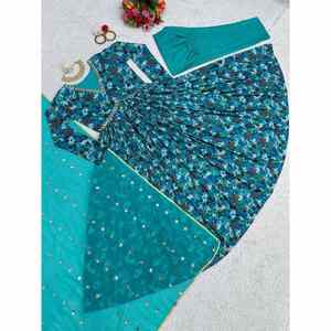 พิมพ์ดิจิตอลมัสลินที่น่าดึงดูดใจพร้อมด้วยงานตัดเย็บด้วยมือ - Product Image 5