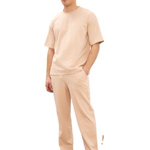 Men Matching T - Shirt and Shorts Sets Comfortable Material Perfect for Indoor or Outdoor Relaxing Sets - Product Image 1
