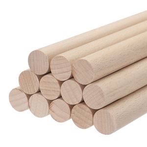 Tiges en bois de taille personnalisée, chevilles en bois massif, hêtre, eucalyptus pour la fabrication de meubles et les projets de bricolage - Product Image 1