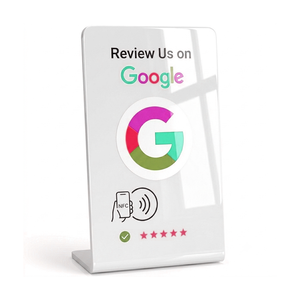 Expositor Acrílico Impermeable con NFC para Reseñas de Google, Pantalla de Retroalimentación de Clientes sin Contacto, para Mostrador de Negocio, Tarjetas de Membresía y Tarjetas de Crédito - Product Image 1
