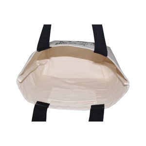 Sac promotionnel en coton, longue poignée, une couleur, noir, impression de logo, motif, design, sac fourre-tout en toile naturelle de 12 OZ pour le shopping - Product Image 6
