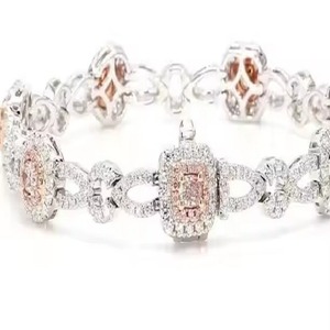 Sparkling Moissanite Diamond Bracelet High Quality 14K White Gold Non-Fade Hip Hop Jewelry for Men and Women - Product Image 2
