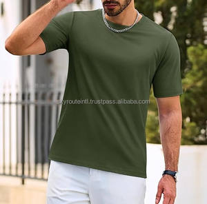 Camiseta informal de fitness Patrón sólido Pesos de tela múltiple (180g 280g 300g) Camiseta disponible con serigrafía serigrafiada - Product Image 1