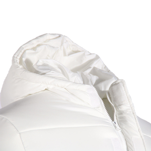 <b>Men's</b> Custom Embroidered Logo White Puffer <b>Jacket</b> Lightweight <b>Warm</b> Duck Down Filled | Winter Outdoor Hooded Puff <b>Jacket</b> - Product Image 3