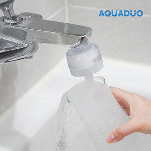 AQUADUO หัวกรองน้ำก๊อกน้ำพลาสติกดีไซน์ทันสมัยสำหรับห้องน้ำติดตั้งรูเดียวเคลือบโครเมี่ยม - Product Image 3