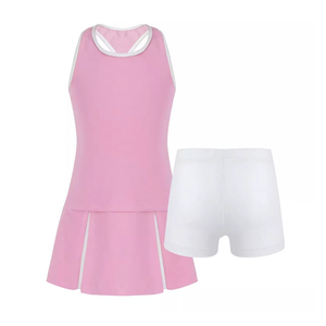 Wholesale Breathable Short Sleeves Golf Crop Top Polo <b>T</b> <b>Shirts</b> Sports and Pleated Shorts Sports Tennis Skirt Tennis Set - Product Image 1