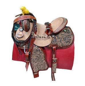 Conjunto de Silla de Montar Western de Cuero Marrón con Herrajes de Acero Inoxidable y Diseño Floral Grabado a Mano, Alta Calidad ASHMIRA EQUESTRIAN - Product Image 6