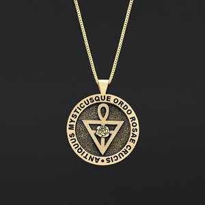 Colgante BOJ RCJ 016 Victoriano Personalizado Rosacruz Hecho a Mano en Plata de Ley, Cruz de la Rosa, Símbolo Alquímico, Precio Bajo en Oferta - Product Image 5