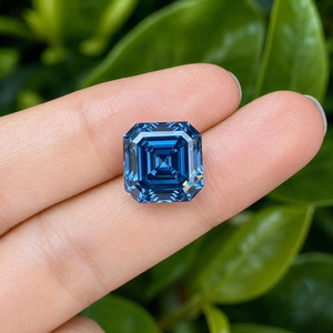 Diamant de laboratoire CVD IGI certifié 10 carats Asscher Bleu Fantaisie VVS2, taille excellente 3EX, pour les acheteurs internationaux de diamants - Product Image 1