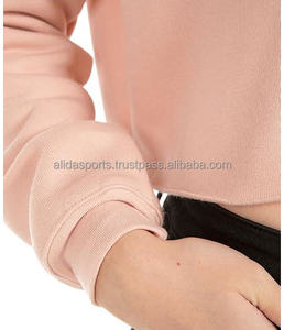 Sudadera bordada con hombros caídos para mujer, ropa informal 100% Original de algodón de secado rápido, sudadera bordada con forro anticontracción - Product Image 5