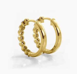 <b>Hoops</b> Earrings Diamond Earrings Gold and <b>Silver</b> Earrings Natural and Lab Grown Diamonds Earrings <b>Hoops</b> Fine Jewelry for Women - Product Image 5