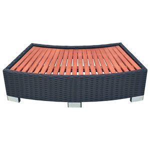 Black Spa <b>Step</b> Platform 36.2\"x17.7\"x9.8\" Poly Rattan - Product Image 2