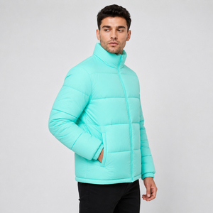 Blouson matelassé classique pour homme, prêt pour l'hiver, avec cagoule intégrale, léger et résistant à l'eau, personnalisable OEM/ODM, vêtement d'extérieur - Product Image 1