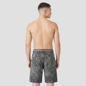 Shorts en jean personnalisés avec strass pour hommes, délavés à l'acide, style streetwear, longueur genou, coupe ample - Product Image 4