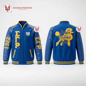 Ropa de abrigo ligera y ecológica de estilo urbano Sigma Gamma Rho, diseño a medida, para invierno |   Chaqueta de Moda con Mangas de la Hermandad SGRho - Product Image 1