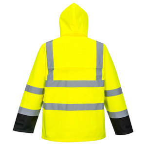 Chaqueta de Seguridad Impermeable y Reflectante de Alta Visibilidad para Hombre, con Capucha y Bolsillos, Ropa de Trabajo de Poliéster - Product Image 3