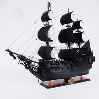 Modèle de bateau pirate en bois noir, artisanat ancien et moderne, grand, durable, gravé, lavable, personnalisé, décoration de maison pour les fêtes, entièrement fini