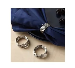 Anneau de serviette en métal de qualité supérieure pour la décoration de table, idéal pour les services de traiteur, les banquets, les arrangements de table de mariage et les événements festifs - Product Image 2
