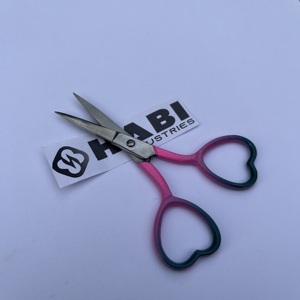 Heart Ring Embroidery Scissors Custom Color Stainless Steel Right-<b>Handed</b> Small <b>Nail</b> Blunt Tip Custom Logo Knitting Shears - Product Image 1