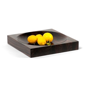 Luxury Square Wooden Fruit Bowl Handcrafted Decorative Centerpiece Bowl Modern Serving Tray Natural Wood <b>Dining</b> <b>Table</b> Decor new - Product Image 3
