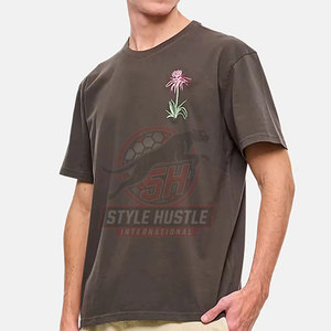 T-shirts personnalisés avec broderie de logo 2026, vente en gros de t-shirts brodés, t-shirts brodés légers - Product Image 3
